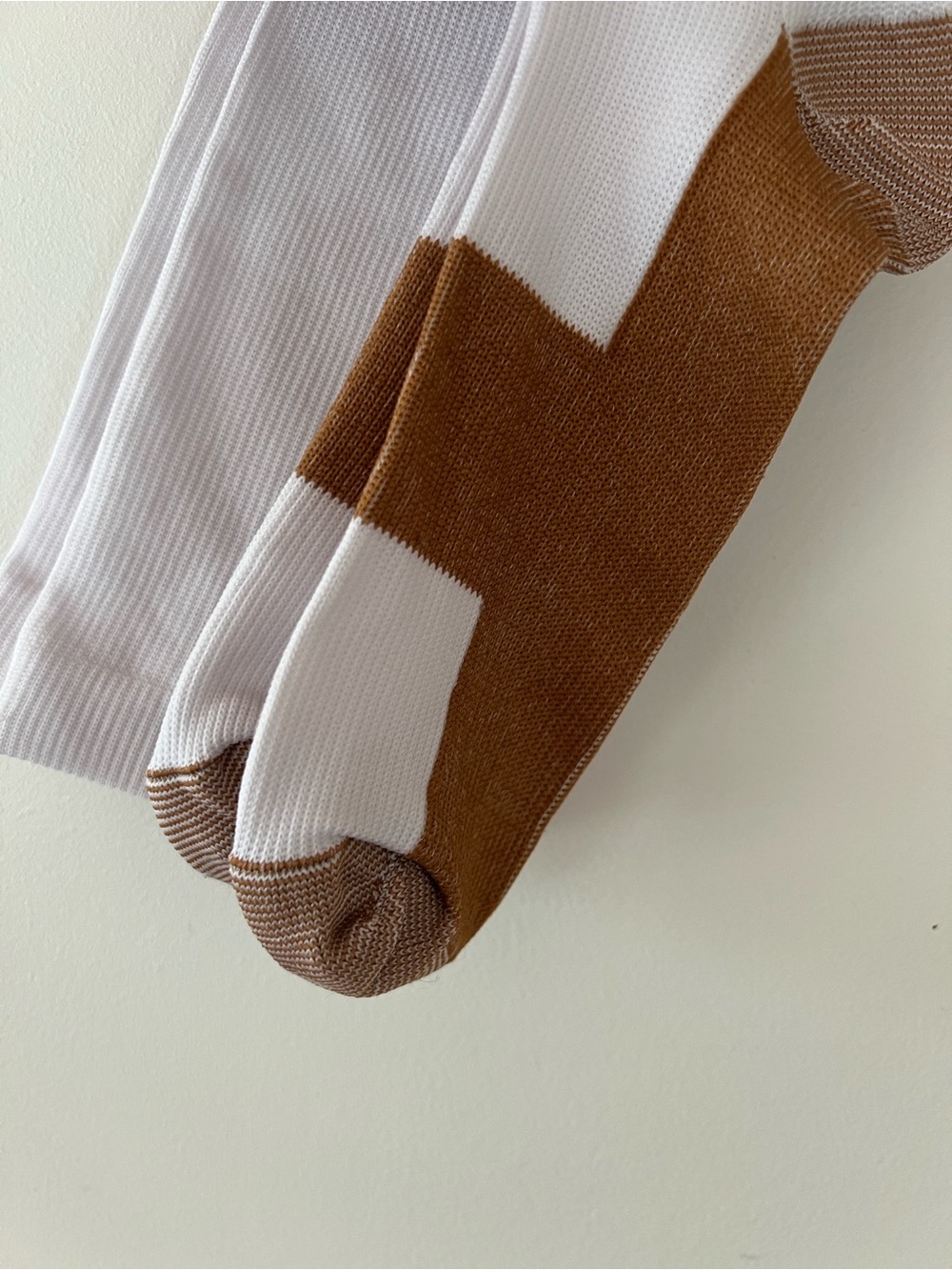Compression socks, White and Brown Mens L/XL